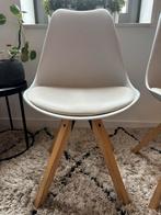Senja eetkamerstoel wit met hout (2 stuks), Ophalen, Gebruikt, Twee, Wit