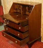 Engels mahonie Klepbureau Secretaire Bureau laden kast desk, Ophalen