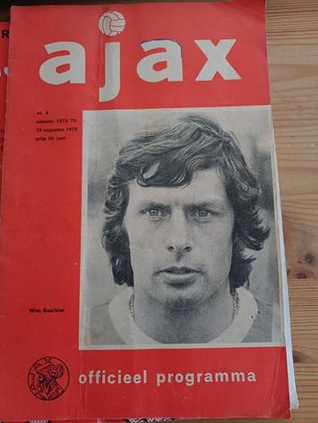 Ajax programmaboekje 1972-73 Wim Suurbier beschikbaar voor biedingen