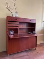 Vintage Deens Teak Secretaire - Mid Century Design, Huis en Inrichting, Kasten | Buffetkasten, Ophalen, Gebruikt, 100 tot 150 cm