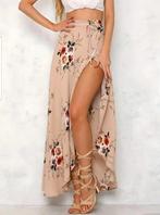 Nieuw maxi wikkelrok boho stijl, Beige, Nieuw, Ophalen of Verzenden, Maat 36 (S)