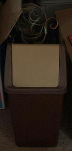 Vintage curver oude Bruin beige tuimel prullenbak, Huis en Inrichting, Keuken | Keukenbenodigdheden, Ophalen of Verzenden, Gebruikt