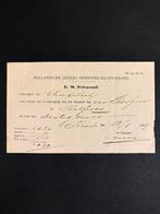 Kwitantie HIJSM verzenden telegram (Haarlem - 13-1-1869), Verzamelen, Ophalen of Verzenden, Gebruikt, Trein