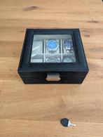 Horloge bewaarbox voor 6 horloges carbonlook, Sieraden, Tassen en Uiterlijk, Horloges | Heren, Ophalen of Verzenden, Zo goed als nieuw