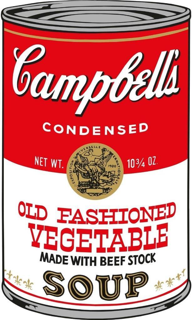 Andy Warhol Kleur Lithografie "Campbells Old Fashioned"Gen G, Antiek en Kunst, Kunst | Litho's en Zeefdrukken, Ophalen of Verzenden