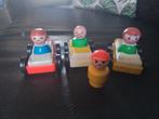 Vintage Fisherprice autootjes en poppetjes, Ophalen of Verzenden, Zo goed als nieuw
