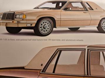 1981 Ford Lincoln Cougar folder óók kleuren en bekleding  beschikbaar voor biedingen