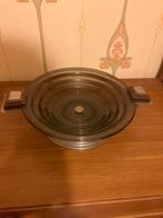 Art Deco Fruitschaal Chroom & Rookglas, 1930, Ophalen of Verzenden