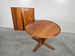 Vintage Deense eettafel rond, uitschuifbaar, massief teak, Antiek en Kunst, Ophalen of Verzenden