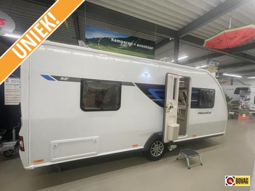 Swift Mondial 470 SE +Mover+fietsenrek+Ramen, Caravans en Kamperen, Caravans, Bedrijf, tot en met 2, 1000 - 1250 kg, Standaardzit