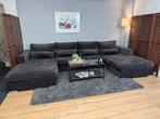 GRATIS LEVERING Zwarte Velvet U-Bank XL, Ophalen of Verzenden, Zo goed als nieuw, Noordkade 68A, Stof