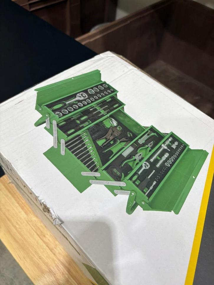 Jungwille gereedschapskist JW86, Doe-het-zelf en Verbouw, Gereedschapskisten, Nieuw, Gevuld, Ophalen