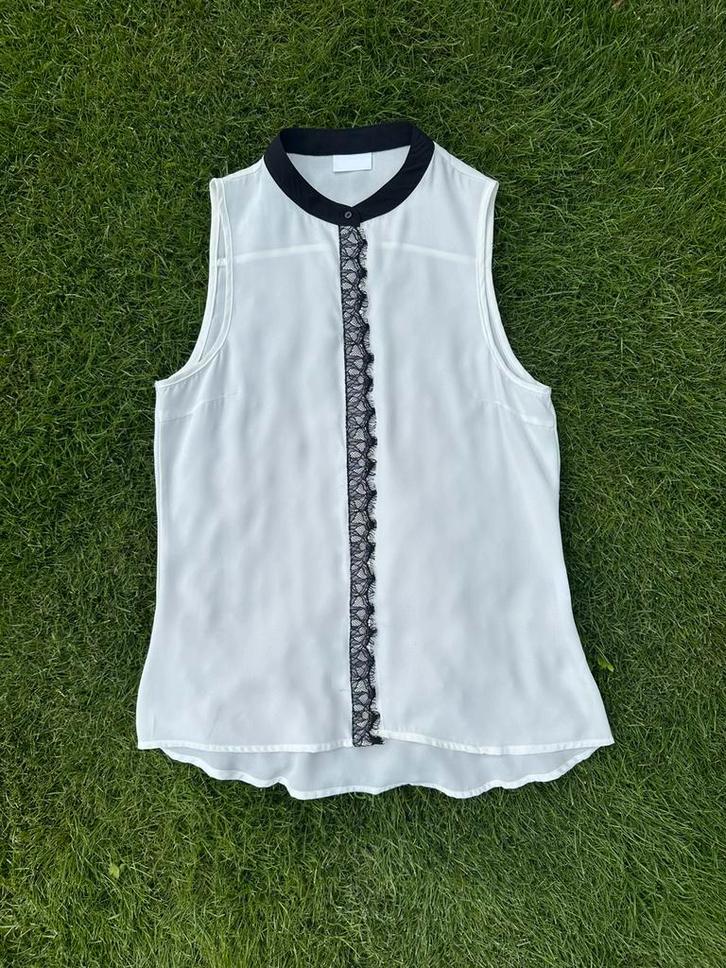 Vila top maat S, Kleding | Dames, Tops, Gedragen, Maat 36 (S), Wit, Zonder mouw, Ophalen of Verzenden