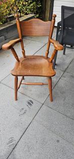 Houten stoel met armleuningen, Gebruikt, Bruin, Klassiek, Ophalen of Verzenden