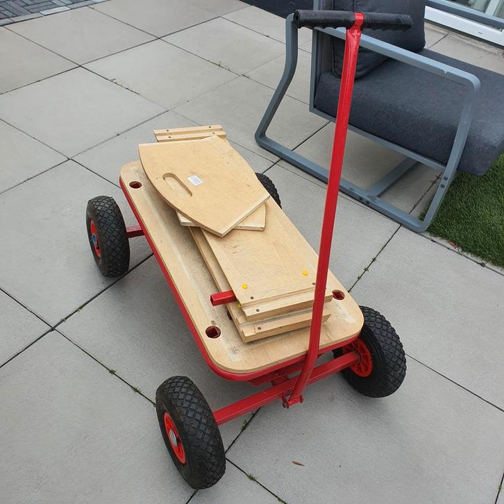 Houten Bolderkar - Handig voor vervoer!, Caravans en Kamperen, Bolderkarren, Gebruikt, Opvouwbaar, Ophalen