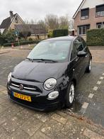 Fiat 500 Twinair Turbo 80pk 2017 Zwart, Auto's, Voorwielaandrijving, Stof, Zwart, Origineel Nederlands