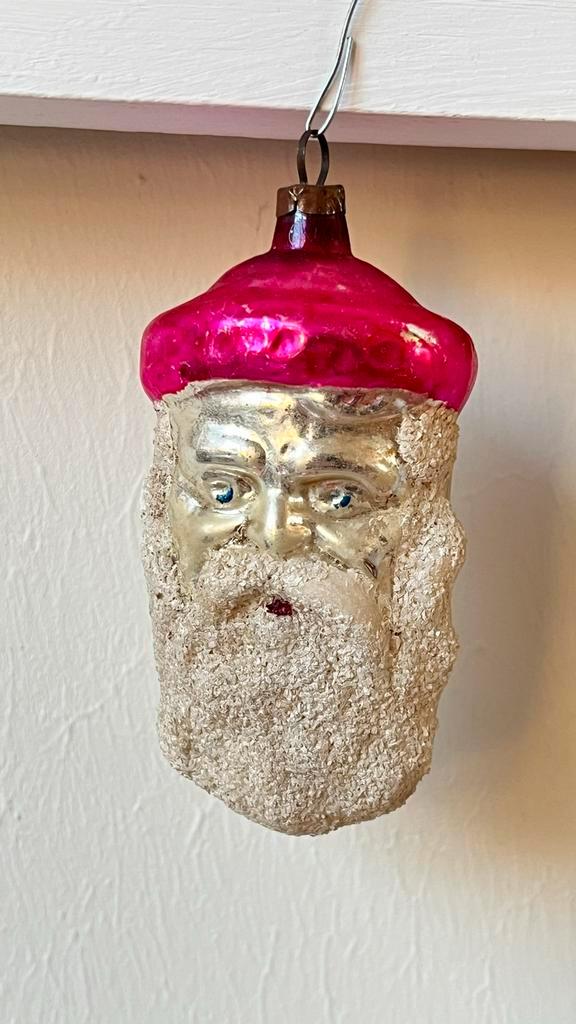 Vintage - Antieke kerstman : kerstbal / kerst ornament, Diversen, Kerst, Gebruikt, Ophalen of Verzenden