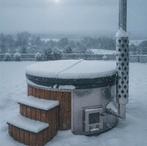 Nieuwe Hottub houtgestookt tub luchtjets bubbelbad voorraad, Ophalen, Nieuw, Trap, Vast