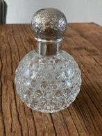 Kristallen Flesje met Zilveren Dop - Engels, Antiek en Kunst, Ophalen of Verzenden