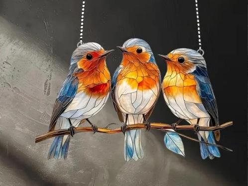 Raamhanger roodborst, Tuin en Terras, Tuinwanddecoratie, Nieuw, Verzenden