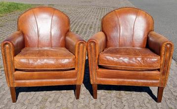 2x subtiele schapenleren fauteuil + BEZORGING GRATIS  beschikbaar voor biedingen