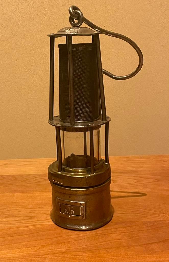Davy mijnlamp in zeer goede staat, Antiek en Kunst, Antiek | Lampen, Ophalen of Verzenden