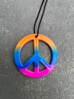 Peace Ketting - Hippie Carnaval Accessoire, Ophalen of Verzenden, Zo goed als nieuw, Versiering, Carnaval