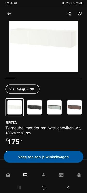 Ikea besta tv-meubel wit - afbeelding 4