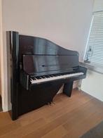 Verticale vleugel rippen, Muziek en Instrumenten, Piano's, Gebruikt, Zwart, Overige typen, Ophalen of Verzenden