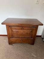 Massief donker eiken tv meubel kast zgan, brocante vintage, Ophalen, Eikenhout, 50 tot 100 cm, Zo goed als nieuw
