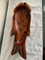 Grote Afrikaanse houtsnijwerk schaal vis, Antiek en Kunst, Ophalen of Verzenden