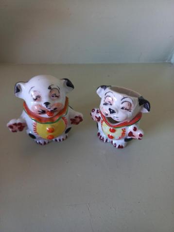 Antiek suiker en melkkannetje van Bonzo!! beschikbaar voor biedingen