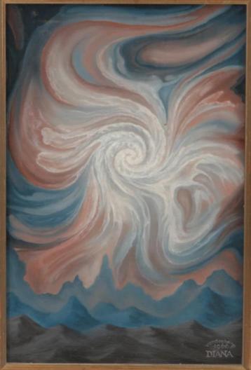 Diana Vandenberg A T Blomjous (1923)Olie board" Abstract"Ges beschikbaar voor biedingen