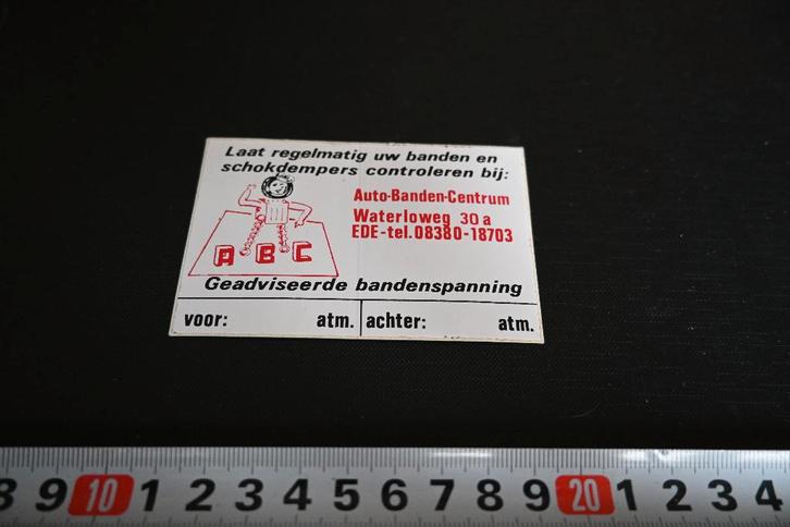 stickers Ede Auto Banden Centrum Waterloweg 30a, Verzamelen, Stickers, Zo goed als nieuw, Ophalen