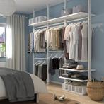 ELVARLI Kledingkast - Wit - 258x51x222-350 cm, Huis en Inrichting, Kasten | Kledingkasten, Ophalen, Met plank(en), 200 cm of meer