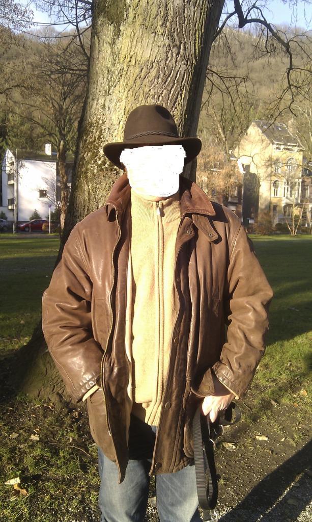 HUGO BOSS bruin leren jack, polar fleecevoering Maat 52/54 ., Kleding | Heren, Jassen | Winter, Gedragen, Maat 52/54 (L), Bruin