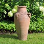 Terracotta vaas pot kruik 58 cm hoog, Gebruikt, Tuin, Rond, Aardewerk