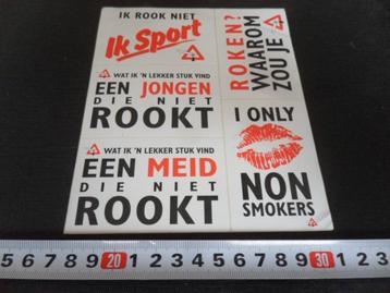 sticker set Ik rook niet ik sport  beschikbaar voor biedingen