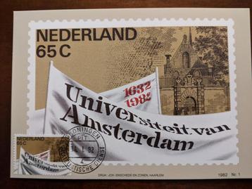 NL 1982; BRIEFKAART UNIVERSITEIT AMSTERDAM LEES beschikbaar voor biedingen