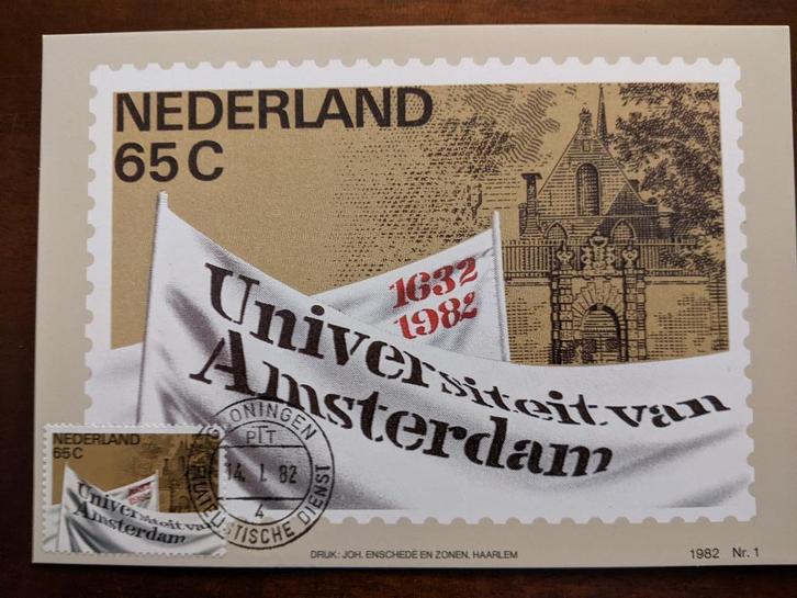 NL 1982; BRIEFKAART UNIVERSITEIT AMSTERDAM LEES, Postzegels en Munten, Brieven en Enveloppen | Nederland, Briefkaart, Verzenden