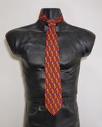 Donkerrode stropdas van 100% zijde van Maison de Bonneterie, Kleding | Heren, Verzenden, Zo goed als nieuw, Rood, Met patroon