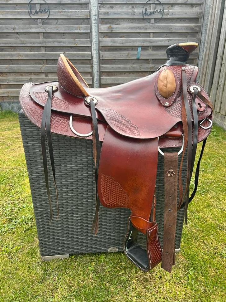 Wade westernzadel 16 inch, Dieren en Toebehoren, Paarden en Pony's | Zadels, Zo goed als nieuw, Western, Ophalen