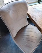 2 zeer mooie fluwelen eetkamerstoelen, Huis en Inrichting, Stoelen, Ophalen, Zo goed als nieuw, Grijs, Twee