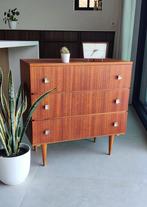 Prachtige vintage teakhouten ladekast, Ophalen, Teakhout, 50 tot 100 cm, Zo goed als nieuw