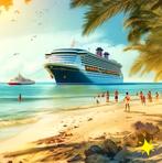 Diamond Painting Cruiseschip 50x50cm vierkante steentjes, Ophalen of Verzenden, Nieuw, Materiaal