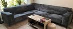 Hoekbank groot 300x260cm grijs stof, Ophalen, Zo goed als nieuw, Vierpersoons of meer