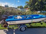 Consoleboot met Mercury 6pk motor, Watersport en Boten, Gebruikt, Ophalen of Verzenden, Minder dan 10 pk, Tot 6 meter