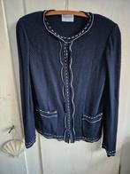 Donkerblauw Jasje / Vest Stizzoli- 55% Wol, Kleding | Dames, Blauw, Maat 46/48 (XL) of groter, Ophalen of Verzenden, Zo goed als nieuw