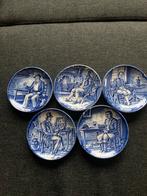 Set van 5 blauwe bordjes.Enoch Wedgwood Tunstall ltd, Antiek en Kunst, Ophalen