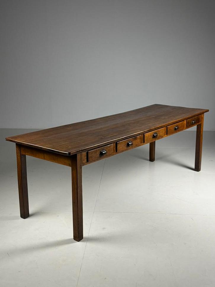 Franse eettafel antiek 250cm, Antiek en Kunst, Antiek | Meubels | Tafels, Ophalen of Verzenden